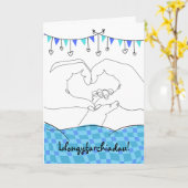 Walisischer Glückwunsch zu den neuen Baby Boy Hand Karte (Gelbe Blume)