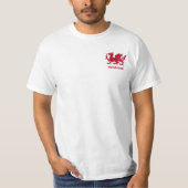 Walisischer Vater, Roter Drache & Wales, Flagge / T-Shirt (Vorderseite)