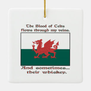 Walisisches Blut von Kelten und Whiskey Keramikornament