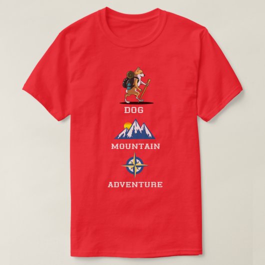 Walisisches Corgi Wandern Camping T-Shirt (Design vorne)