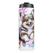 Walisisches Corgis spielerisches Blut Thermosbecher (Vorderseite)