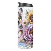 Walisisches Corgis spielerisches Blut Thermosbecher (Nach rechts gedreht)