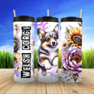 Walisisches Corgis spielerisches Blut Thermosbecher