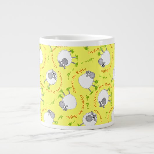 Walisisches Schaf, Wales Forever, Jumbo Coffee Tas Jumbo-Tasse (Vorderseite)