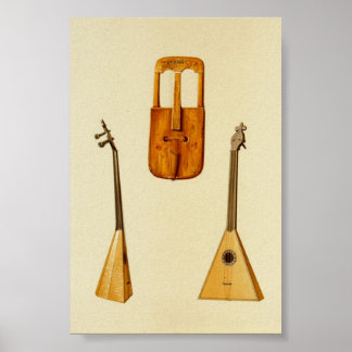 Walisisches Zwiebeln, Russisch-Balalaika Poster