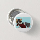 Walisiser Corgi Leckerli Dieb Einbrecher Button (Vorne & Hinten)