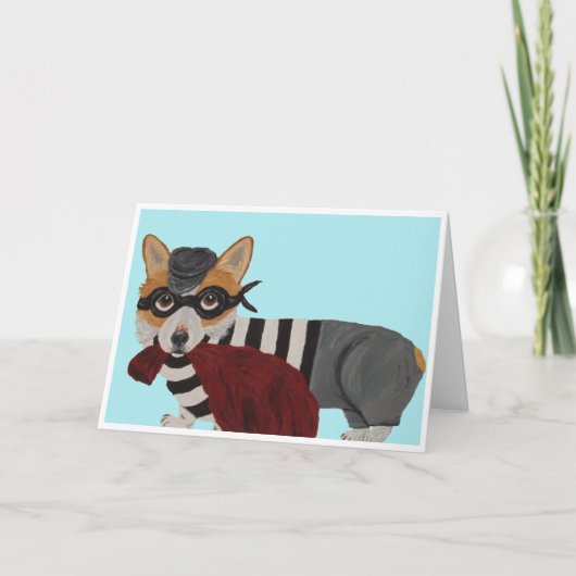 Walisiser Corgi Leckerli Dieb Einbrecher Karte (Vorderseite)