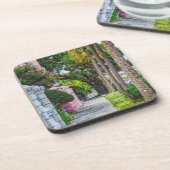 Walk Along Rainbow Row Getränkeuntersetzer (Linke Seite)