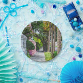 Walk Along Rainbow Row Pappteller (Party)