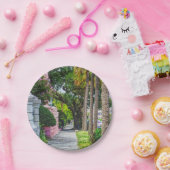 Walk Along Rainbow Row Pappteller (Party)