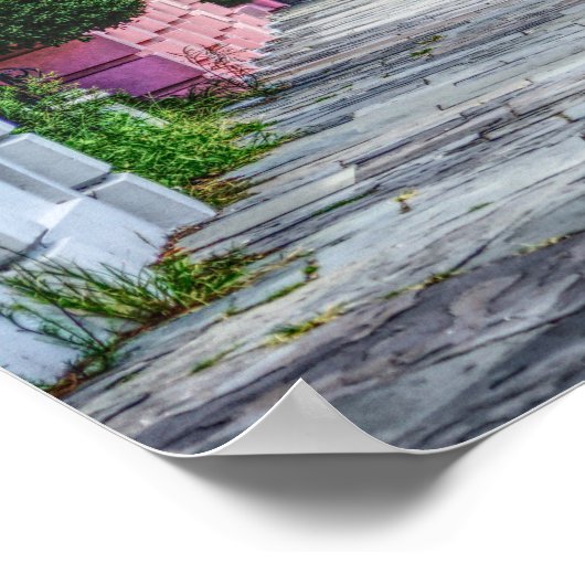 Walk Along Rainbow Row Poster (Ecke)