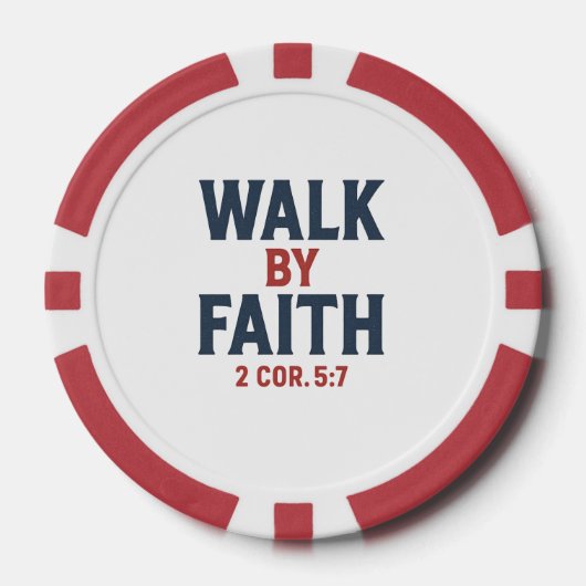 Walk by Faith 2 Cor 5:7 Pokerchips (Vorderseite)