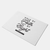 "Walk by Faith" Bible Verse Typografie Design Fußmatte (Schrägansicht)