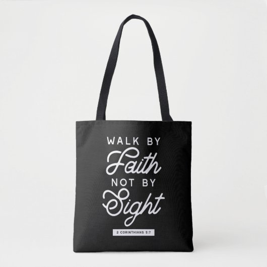 "Walk by Faith" Bible Verse Typografie Design II Tasche (Vorderseite)