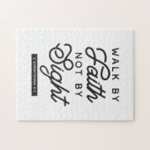 "Walk by Faith" Bible Verse Typografie Design Puzzle (Horizontal)