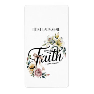 "Walk by Faith Floral Scripture Design