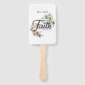 "Walk by Faith Floral Scripture Design Fächer (Vorderseite)