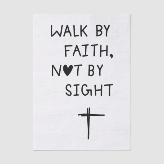 Walk by faith not by sight seidenpapier (Vorderseite)