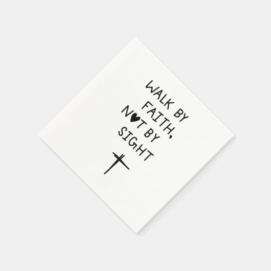 Walk by faith not by sight serviette (Ecke)
