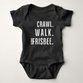 Walk Crawl Ultimate Frisbee - Throwing Frisbee Baby Strampler (Vorderseite)