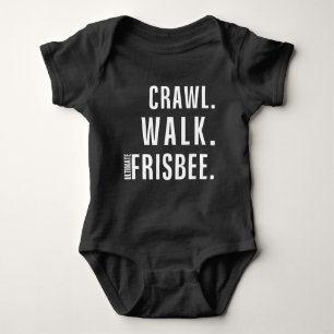Walk Crawl Ultimate Frisbee - Throwing Frisbee Baby Strampler