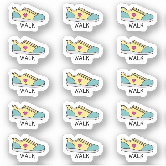 Walk Erinnerung Bujo Planner Journaling Aufkleber (Vorderseite)