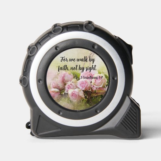 Walk Faith Not Sight Scripture Tool Tape Measure Maßband (Vorderseite)