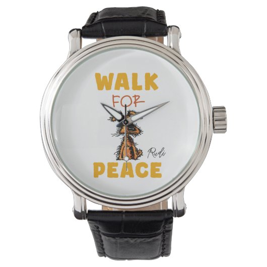walk for peace  armbanduhr (Vorderseite)