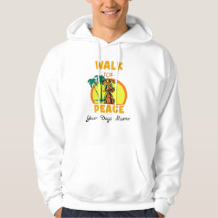 walk for peace hund hoodie