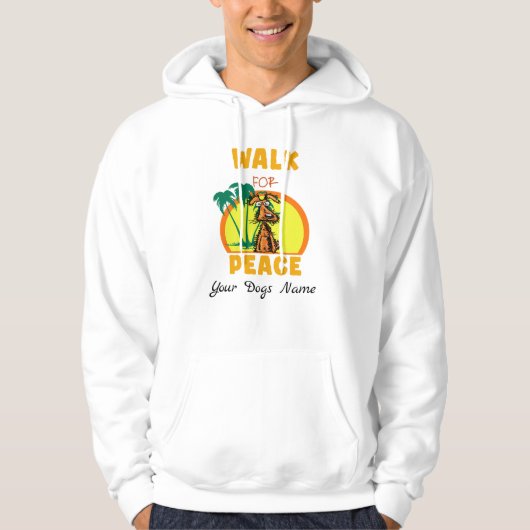 walk for peace hund hoodie (Vorderseite)