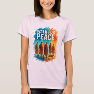 Walk For Peace – Regenmönch-Marsch-Splash-Art T-Shirt