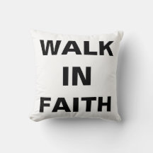 "WALK IN FAITH" 16x16-Zoll-Kissen