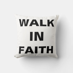 "WALK IN FAITH" 16x16-Zoll-Kissen Kissen