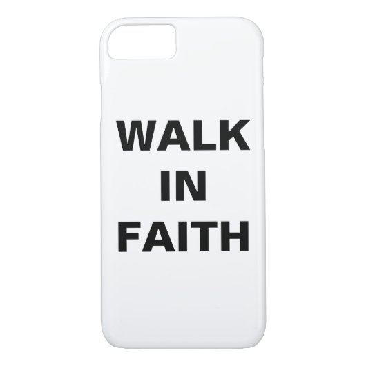 "Walk in Faith" Inspiration Christlich Case-Mate iPhone Hülle (Rückseite)