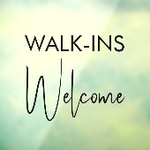 Walk-ins Willkommen Moderner Minimal Haar Nagelsal Fensteraufkleber (Blatt 3)