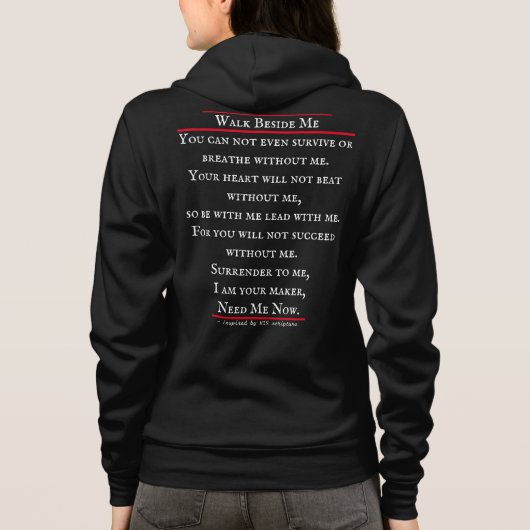 "Walk Neben mir" Drehbuch Inspiriert Design! Hoodie (Rückseite)