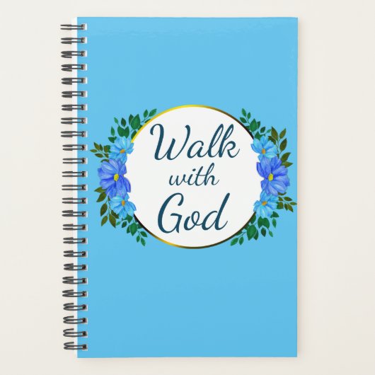 "Walk with God" Blumendesign Planer (Vorderseite)