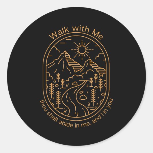 Walk With Me 2026 Lds Youth Theme Camp Runder Aufkleber (Vorderseite)