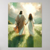 Walk With Me Jesus _ Christian Wall Art _ Jesus Wa Poster (Vorne)