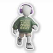 Walk Your Own Beat Aufkleber (Vorderseite)