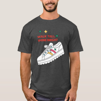 Walkall Shine Bright Platform-Schuh 70er Freund T-Shirt