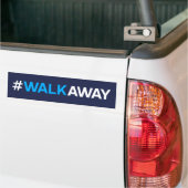 #WalkAway Autoaufkleber-(blauer/weißer Text auf Autoaufkleber (Auf Lkw)