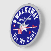 #walkaway Yes Wir können Große Wanduhr (Winkel)