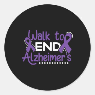Walken Dementia Warrior Purple Ribbon Bewusstsein Runder Aufkleber