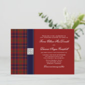 Walker Abend Tartan Celtic Wedding Einladung (Stehend Vorderseite)
