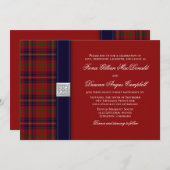 Walker Abend Tartan Celtic Wedding Einladung (Vorne/Hinten)