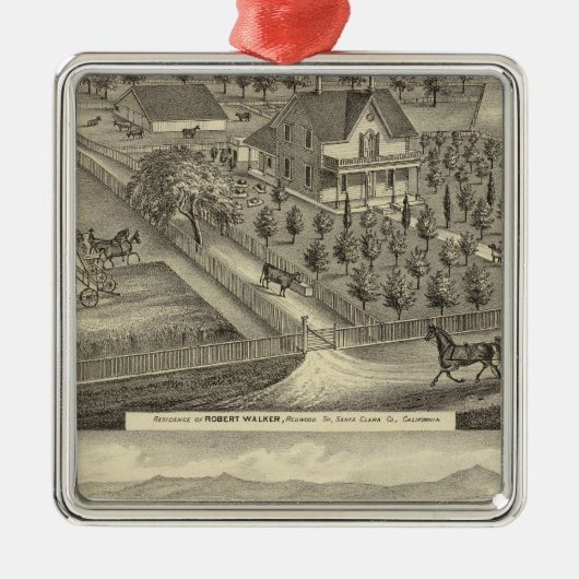 Walker, Ball Residenzen Silbernes Ornament (Vorne)