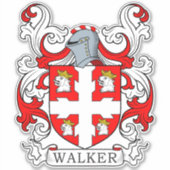 Walker Familienwappen Aufkleber (Vorderseite)