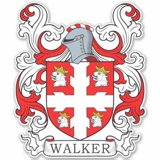 Walker Familienwappen Aufkleber (Vorderseite)