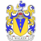 Walker Familienwappen Aufkleber (Vorderseite)